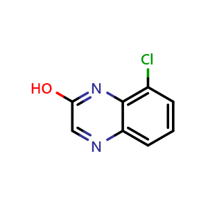 Chemical structure of 8-chloroquinoxalin-2-ol , CAS 65180-12-3, AChemBlock Q69769