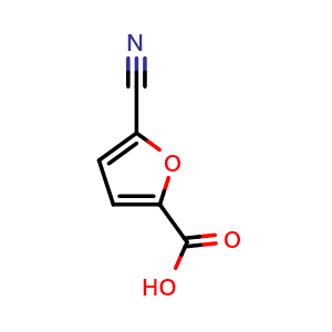 Chemical structure of 5-cyanofuran-2-carboxylic acid , CAS 212197-74-5, AChemBlock Q69824