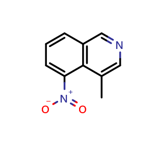 Chemical structure of 4-methyl-5-nitroisoquinoline , CAS 194032-17-2, AChemBlock Q69913