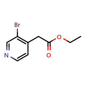 Chemical structure of ethyl 2-(3-bromopyridin-4-yl)acetate , CAS 51054-99-0, AChemBlock Q69915