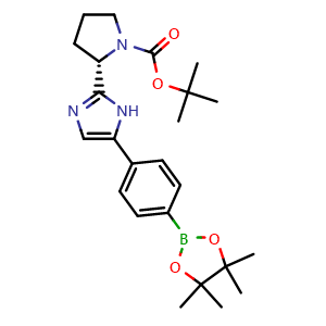 tert-butyl (S)-2-(5-(4-(4,4,5,5-tetramethyl-1,3,2-dioxaborolan-2-yl)phenyl)-1H-imidazol-2-yl)pyrrolidine-1-carboxylate