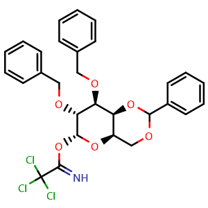 (4aR,6R,7R,8S,8aS)-7,8-bis(benzyloxy)-2-phenylhexahydropyrano[3,2-d][1,3]dioxin-6-yl 2,2,2-trichloroacetimidate