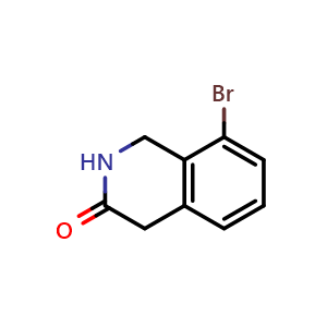 Chemical structure of 8-bromo-1,4-dihydroisoquinolin-3(2H)-one , CAS 943749-58-4, AChemBlock Q70044