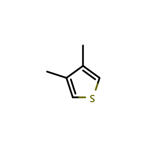 Chemical structure of 3,4-dimethylthiophene , CAS 632-15-5, AChemBlock Q70046