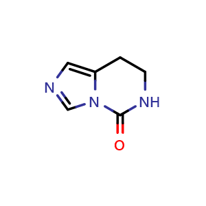 Chemical structure of 7,8-dihydroimidazo[1,5-c]pyrimidin-5(6H)-one , CAS 14509-66-1, AChemBlock Q70047