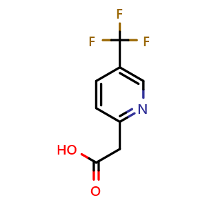 Chemical structure of 2-(5-(trifluoromethyl)pyridin-2-yl)acetic acid , CAS 785762-99-4, AChemBlock Q70053