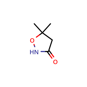 Chemical structure of 5,5-dimethylisoxazolidin-3-one , CAS 62243-00-9, AChemBlock Q70064