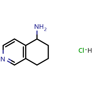 Chemical structure of 5,6,7,8-tetrahydroisoquinolin-5-amine hydrochloride , CAS 1246552-20-4, AChemBlock Q70139