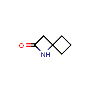 Chemical structure of 1-azaspiro[3.3]heptan-2-one , CAS 51047-68-8, AChemBlock Q70166
