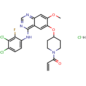 Chemical structure of Poziotinib hydrochloride , CAS 1429757-68-5, AChemBlock Q70188