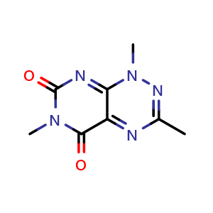 Chemical structure of 3-methyl toxoflavin , CAS 32502-62-8, AChemBlock Q70220