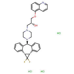 Chemical structure of Zosuquidar 3HCl , CAS 167465-36-3, AChemBlock R16020