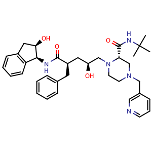 Chemical structure of Indinavir , CAS 150378-17-9, AChemBlock R16024