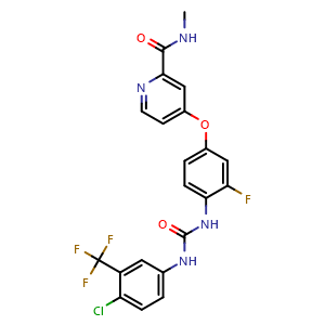 Chemical structure of Regorafenib , CAS 755037-03-7, AChemBlock R16040