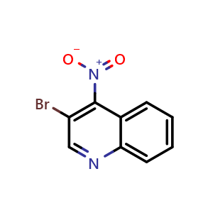 Chemical structure of 3-bromo-4-nitroquinoline , CAS 872826-82-9, AChemBlock S70268