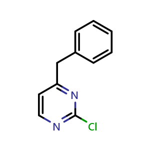 Chemical structure of 4-benzyl-2-chloropyrimidine , CAS 168150-96-7, AChemBlock S70275