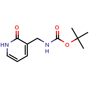 Chemical structure of tert-Butyl ((2-oxo-1,2-dihydropyridin-3-yl)methyl)carbamate , CAS 1614218-02-8, AChemBlock S70285