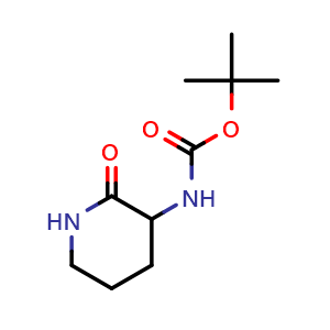 Chemical structure of 3-(Boc-amino)-2-piperidinone , CAS 99780-98-0, AChemBlock S70291