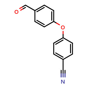 Chemical structure of 4-(4-Formylphenoxy)benzonitrile , CAS 90178-71-5, AChemBlock S70298