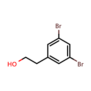 Chemical structure of 2-(3,5-Dibromophenyl)ethanol , CAS 75894-93-8, AChemBlock S70308