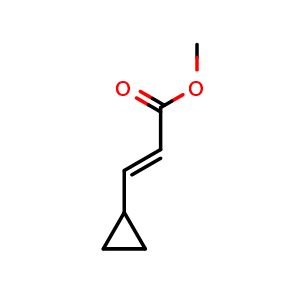 Chemical structure of Methyl 3-cyclopropylacrylate , CAS 59939-11-6, AChemBlock S70325