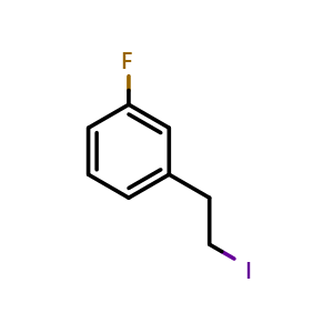 Chemical structure of 3-Fluorophenethyl iodide , CAS 467223-91-2, AChemBlock S70330
