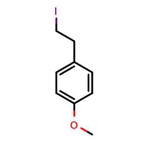 Chemical structure of 4-Methoxyphenethyl iodide , CAS 38954-00-6, AChemBlock S70336