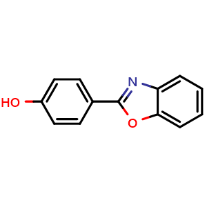 Chemical structure of 4-(2-Benzoxazolyl)phenol , CAS 3315-19-3, AChemBlock S70341