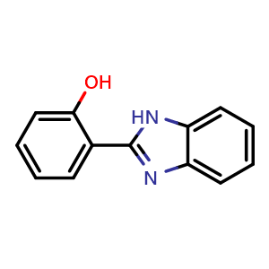 Chemical structure of 2-(2-Hydroxyphenyl)benzimidazole , CAS 2963-66-8, AChemBlock S70342
