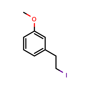 Chemical structure of 3-Methoxyphenethyl iodide , CAS 25226-97-5, AChemBlock S70347