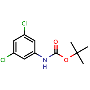Chemical structure of N-Boc-3,5-dichloroaniline , CAS 25216-60-8, AChemBlock S70348