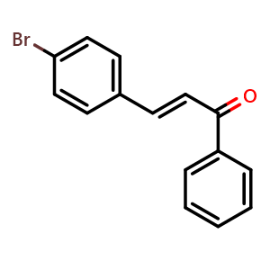 Chemical structure of 3-(4-Bromophenyl)-1-phenyl-2-propen-1-one , CAS 1774-66-9, AChemBlock S70365