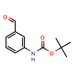 Chemical structure of 3-(Boc-amino)benzaldehyde , CAS 176980-36-2, AChemBlock S70366