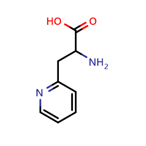 Chemical structure of 3-(2-Pyridyl)-DL-alanine , CAS 17407-44-2, AChemBlock S70367