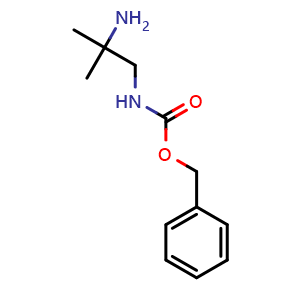 Chemical structure of benzyl (2-amino-2-methylpropyl)carbamate , CAS 156892-82-9, AChemBlock S70371