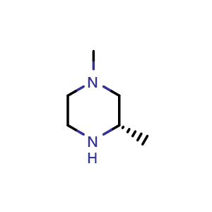 Chemical structure of (3S)-1,3-Dimethyl-piperazine , CAS 1152367-80-0, AChemBlock S70395