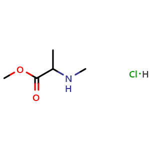 Chemical structure of methyl methylalaninate hydrochloride , CAS 114079-50-4, AChemBlock S70396