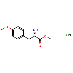 Chemical structure of O-Methyl-L-tyrosine methyl ester hydrochloride , CAS 7479-01-8, AChemBlock S70399