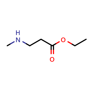 Chemical structure of N-Methyl-b-alanine ethyl ester , CAS 2213-08-3, AChemBlock S70401