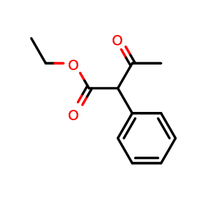 Chemical structure of Ethyl a-acetylbenzeneacetate , CAS 5413-05-8, AChemBlock S70402