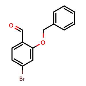 Chemical structure of 2-(Benzyloxy)-4-bromobenzaldehyde , CAS 142602-43-5, AChemBlock S70413