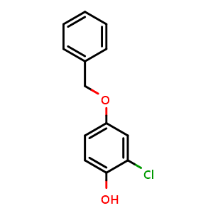 Chemical structure of 4-(Benyloxy)-2-chloro-phenol , CAS 620970-24-3, AChemBlock S70427