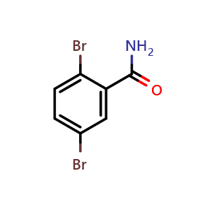 Chemical structure of 2,5-Dibromobenzamide , CAS 170492-50-9, AChemBlock S70436