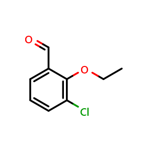 Chemical structure of 3-Chloro-2-ethoxybenzaldehyde , CAS 709649-70-7, AChemBlock S70454