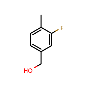 Chemical structure of 3-Fluoro-4-methylbenzyl alcohol , CAS 192702-79-7, AChemBlock S70456