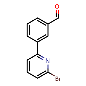 Chemical structure of 3-(6-Bromo-pyridin-2-yl)benzaldehyde , CAS 868992-04-5, AChemBlock S70464