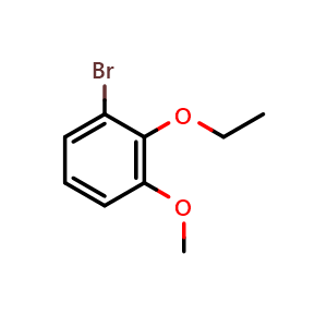 Chemical structure of 1-Bromo-2-ethoxy-3-methoxybenzene , CAS 1269479-63-1, AChemBlock S70491