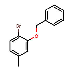 Chemical structure of 2-(Benzyloxy)-1-bromo-4-methylbenzene , CAS 177555-85-0, AChemBlock S70507