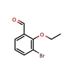Chemical structure of 3-Bromo-2-ethoxybenzaldehyde , CAS 1009091-82-0, AChemBlock S70511