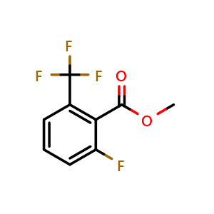 Chemical structure of Methyl 2-fluoro-6-(trifluoromethyl)benzoate , CAS 153556-50-4, AChemBlock S70547
